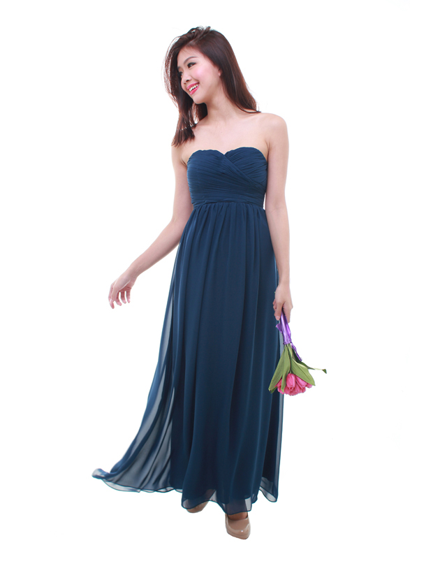 Cleo Maxi Dress in Navy Blue